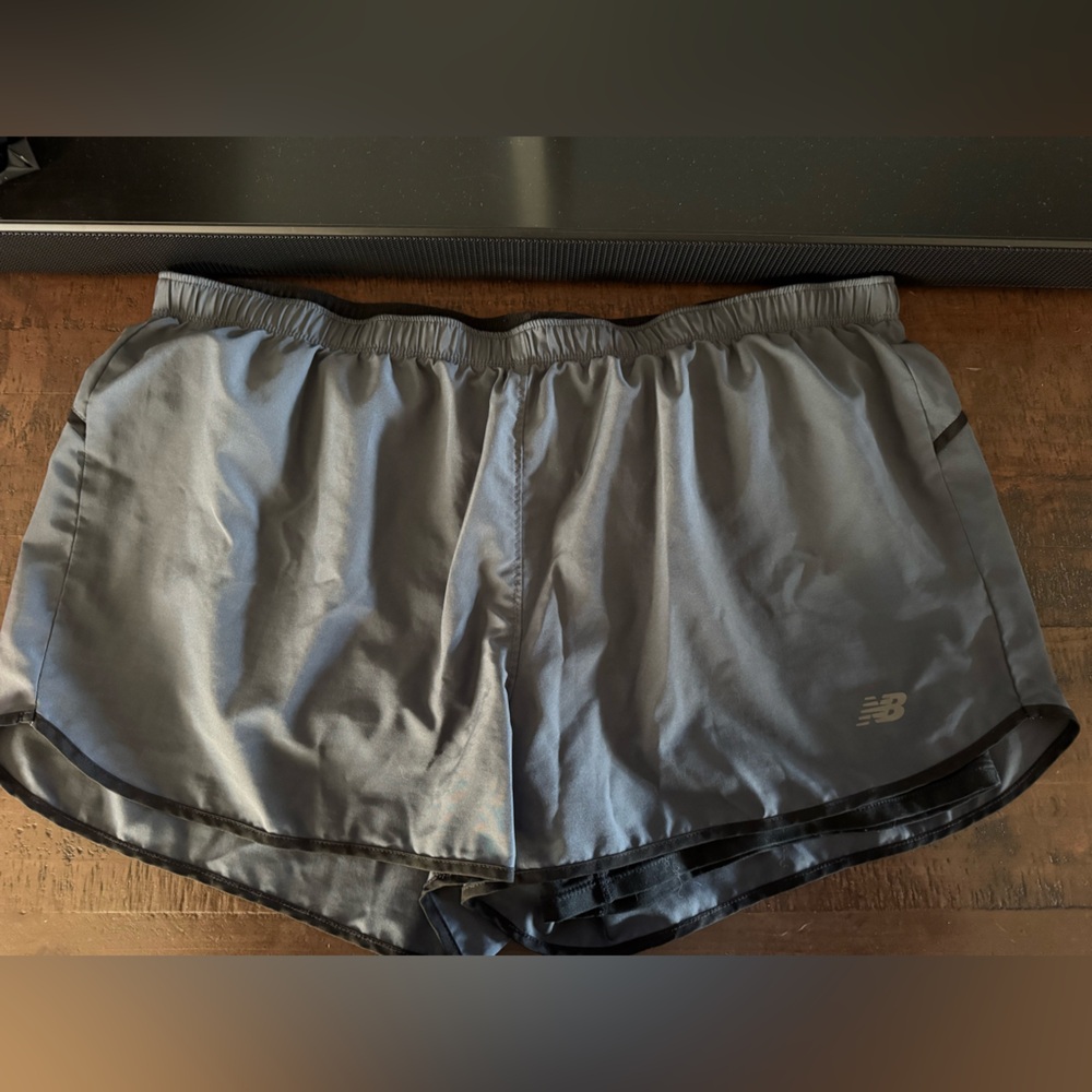 New Balance Gray and Black Athletic Shorts